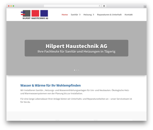 Divi modules simple heading WordPress plugin - hilpert-haustechnik.ch
