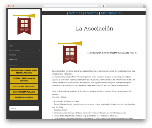 Flat WordPress theme - asociacionbrass.com