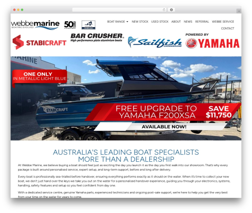Hello Elementor free WordPress theme - webbemarine.com.au