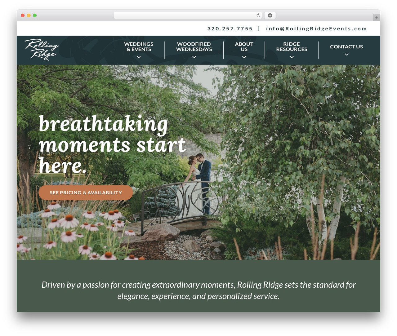 Pro WordPress theme - rollingridgeevents.com