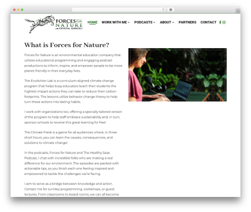 Tusant SecondLine WordPress website theme - forcesfornature.com