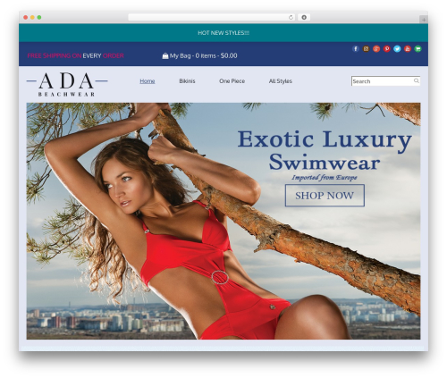 WordPress theme Your Web Layout - adabeachwear.com