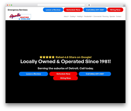 NextGen Website WordPress theme - apolloheating.net