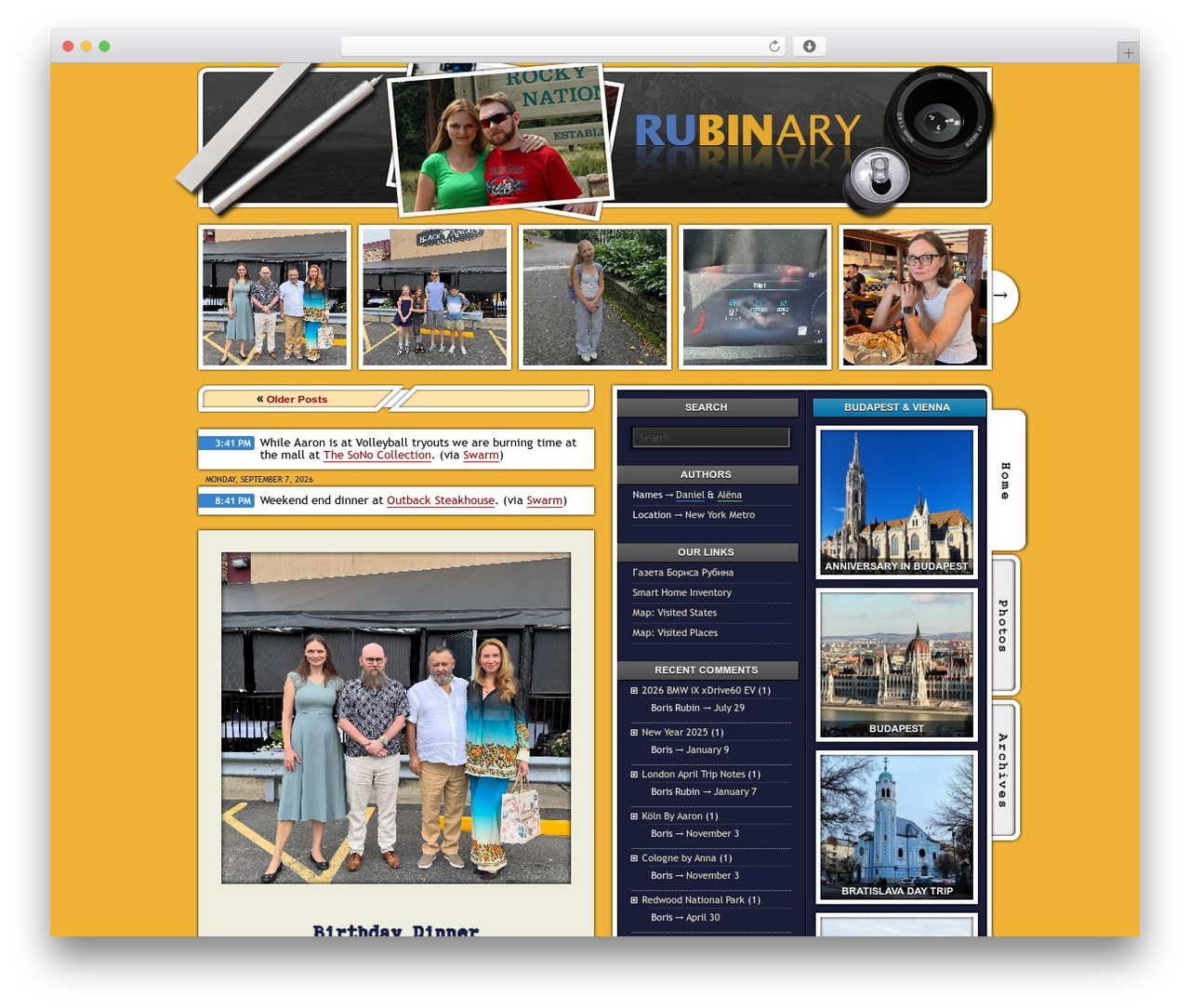 Rubinary WordPress theme - rubinary.com