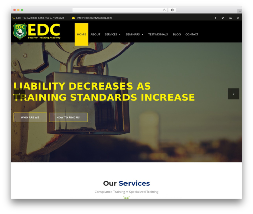 Theme WordPress EDC Theme - edcsecuritytraining.com