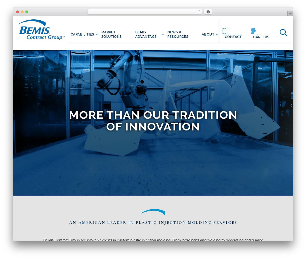 WordPress theme Bemis - bemiscontractgroup.com