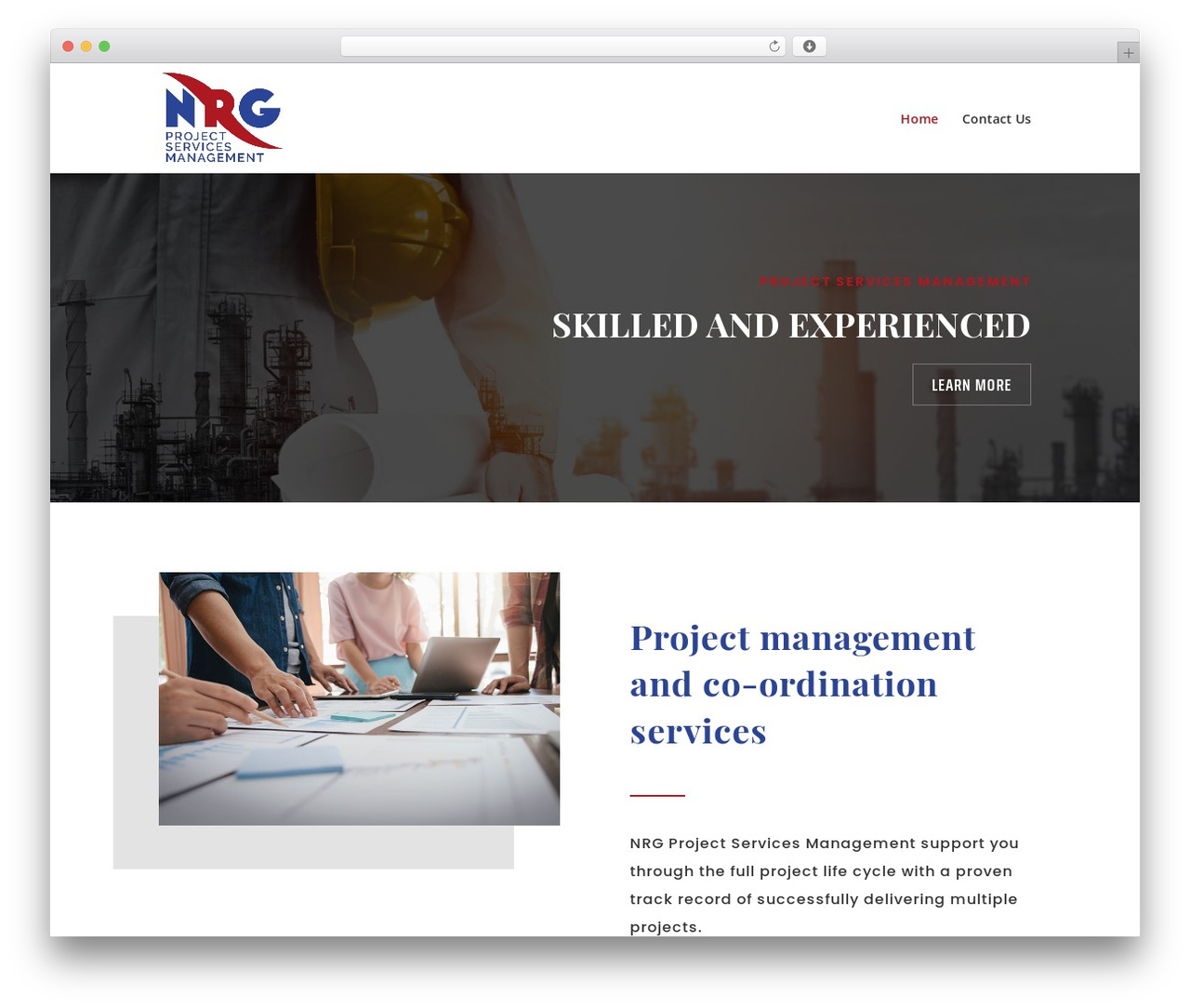 Divi theme WordPress - nrgprojectservicesmanagement.com