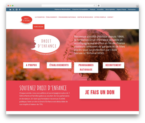 Divi WordPress theme - www.droitdenfance.org