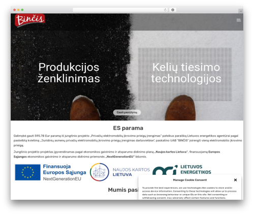 Farvis WordPress theme design - bincis.lt
