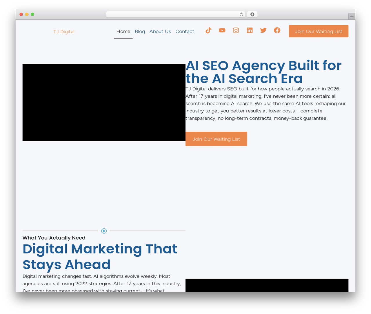 Hello Elementor WordPress theme - tjrobertson.com