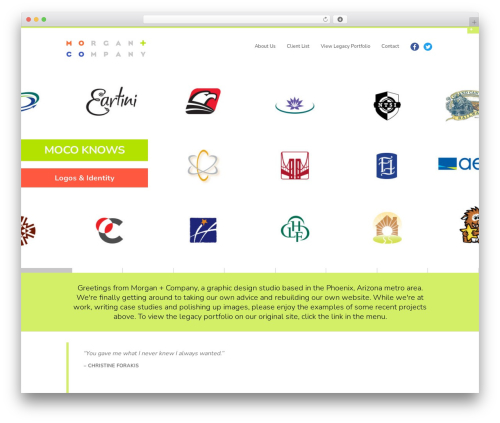 WordPress theme Studio Francesca - morganandcompany.com