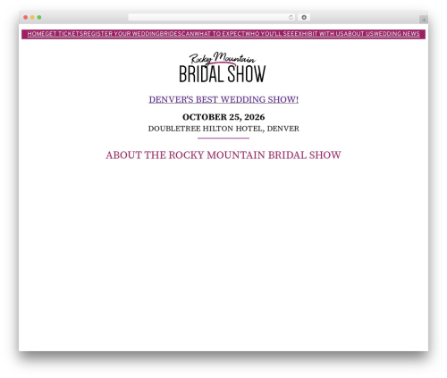 Video WordPress plugin - rockymountainbridalshow.com