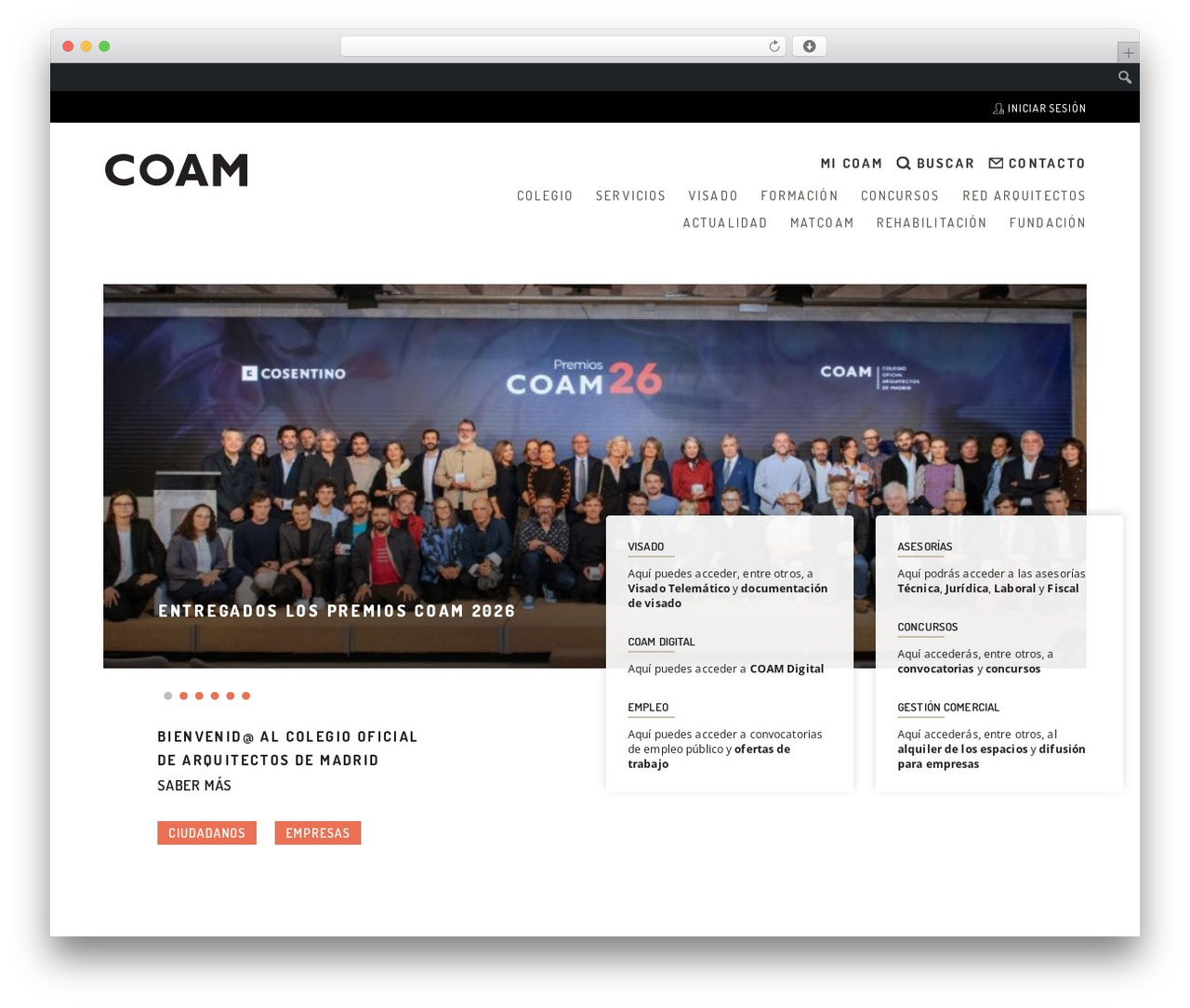 COAM WordPress theme - www.coam.org