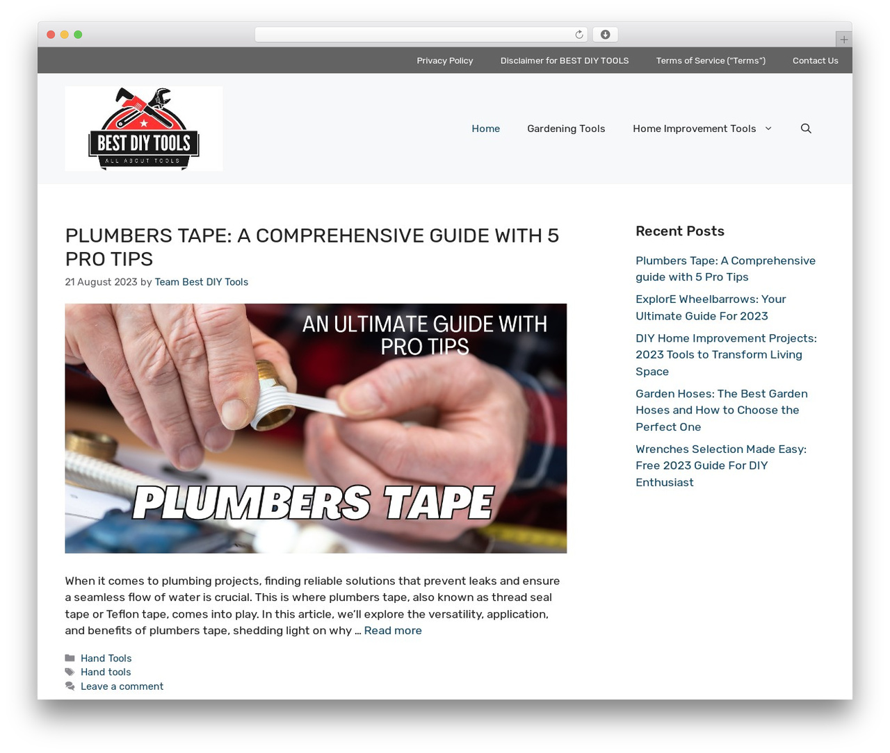 GeneratePress WordPress theme - bestdiytools.com