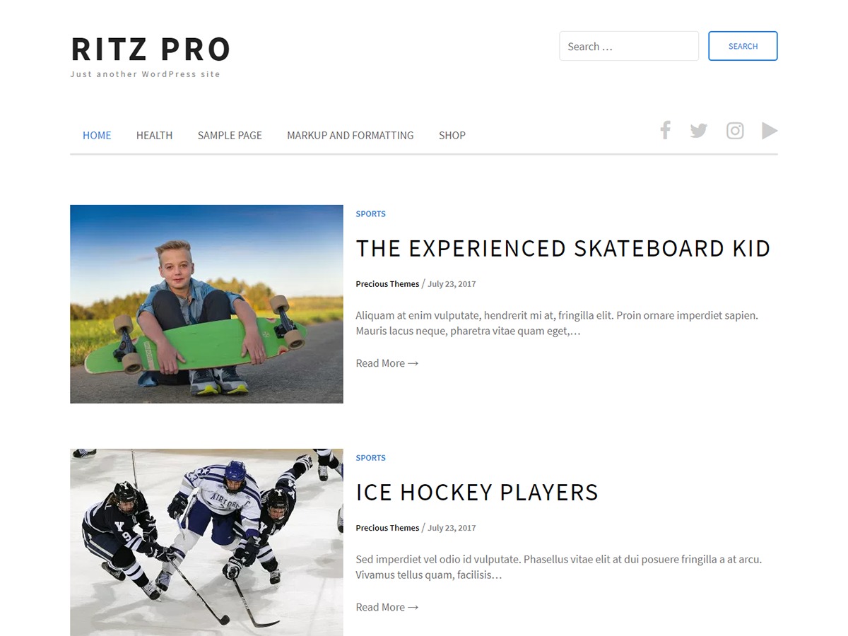 Ritz Pro WordPress blog theme Ritz Pro WordPress blog theme