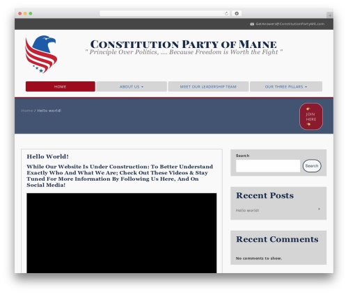Specia theme WordPress - constitutionpartyme.com
