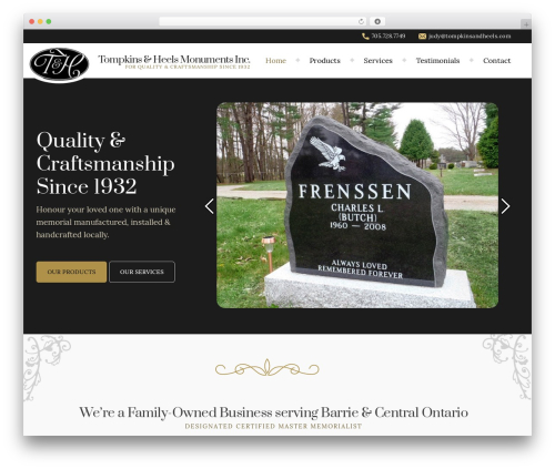 Theme WordPress Ion - tompkinsandheelsmonuments.com