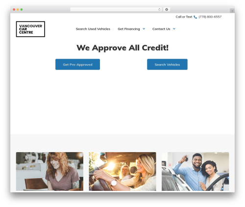 WordPress theme Vehica - www.vancouvercarcentre.ca