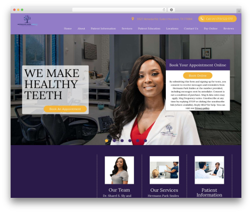 WP theme DoctorGenius Framework - hermannparksmiles.com