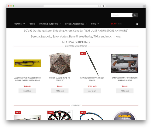 Theme WordPress Storefront - vfirearms.com