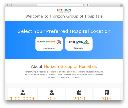 WordPress website theme HouseMed - horizonhospital.com