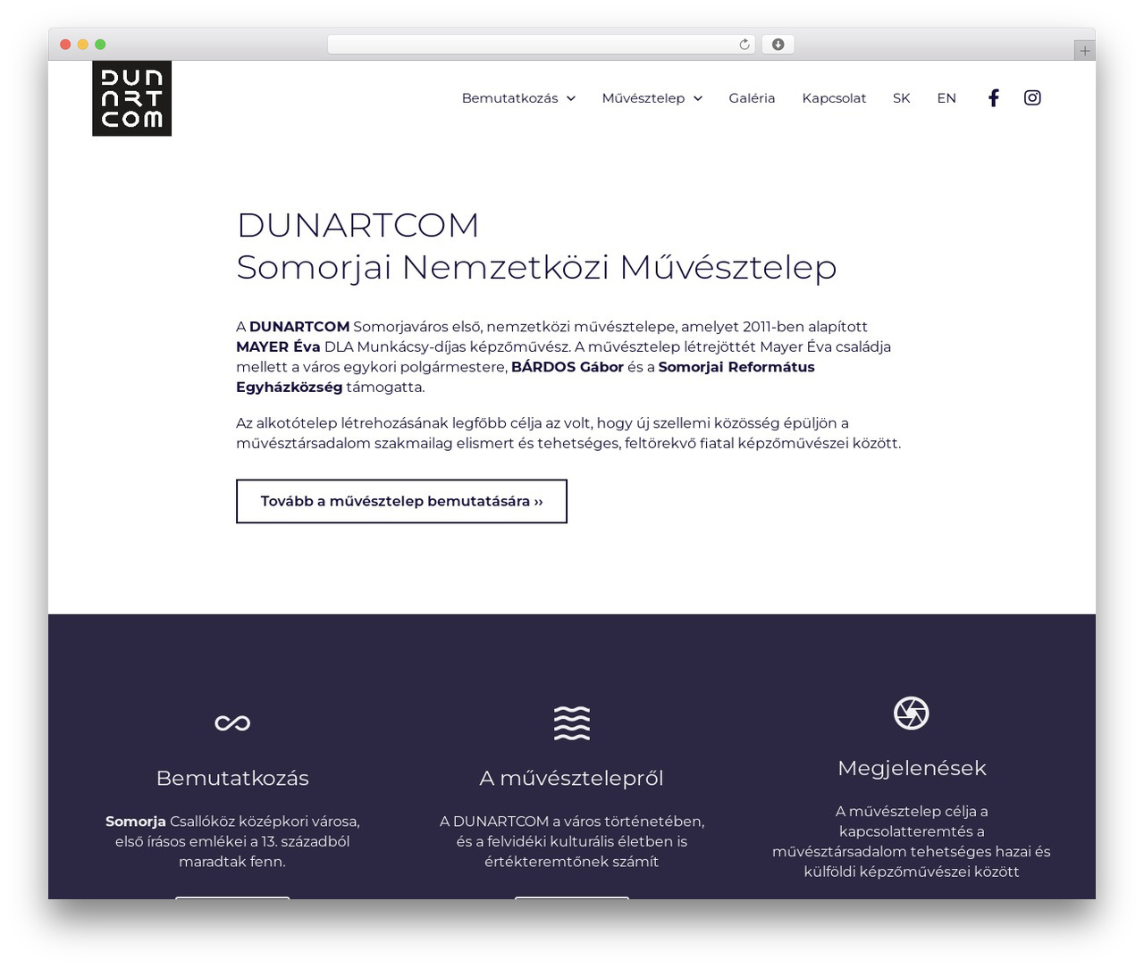 Chaplin WordPress theme - dunartcom.hu