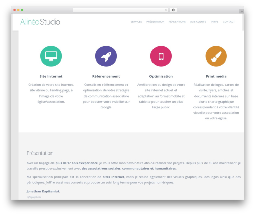 Splendid theme WordPress - alineostudio.com