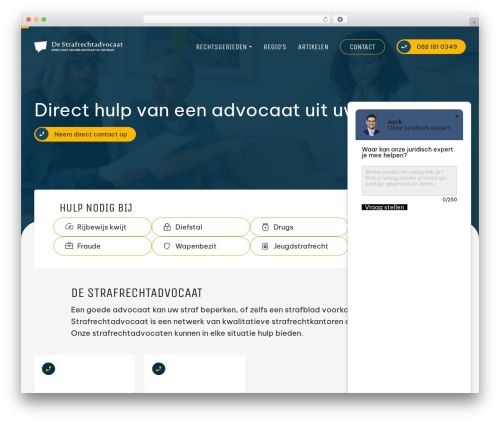 WordPress theme Convident Theme - de-strafrechtadvocaat.nl