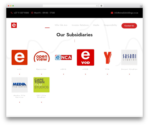 WordPress theme Corzo - emediaholdings.co.za