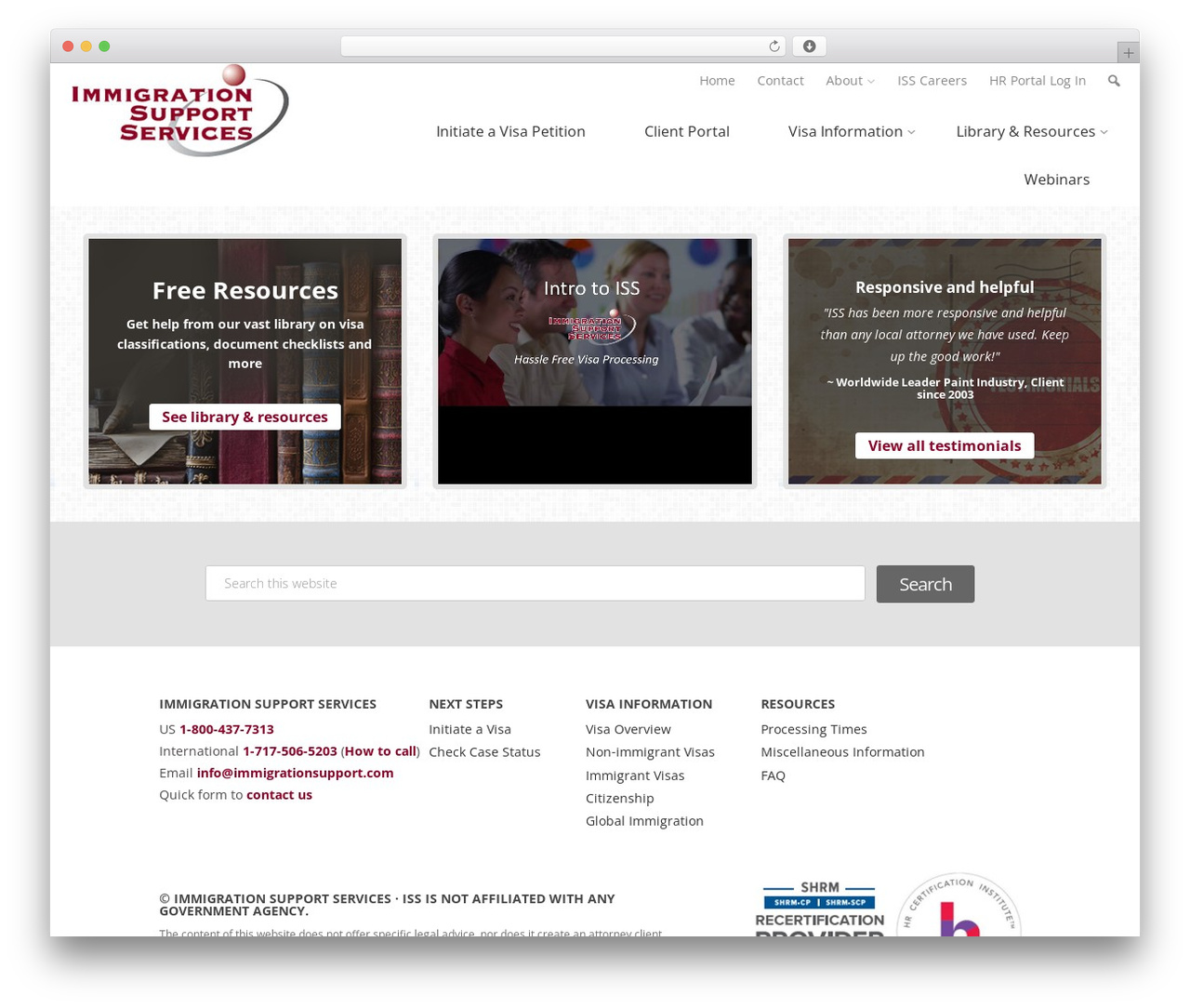 Genesis WordPress theme - immigrationsupport.com