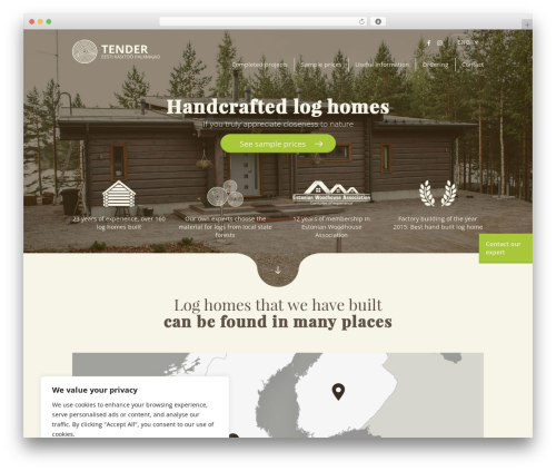 Tender WordPress theme image - nordicloghome.com