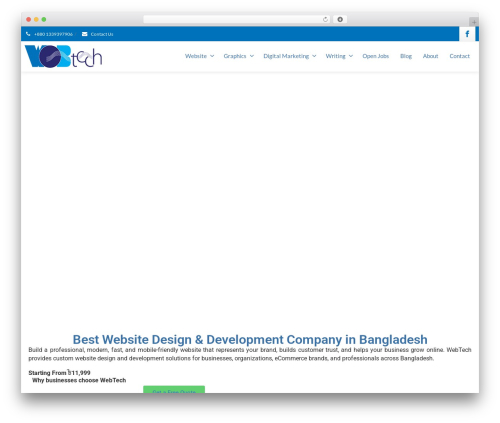 WebTech WordPress theme for business - webtech.com.bd