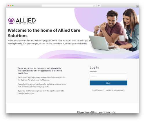 WordPress theme MWP - alliedcaresolutions.mywellportal.com