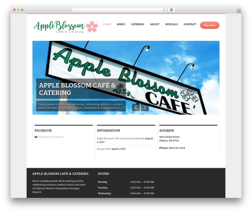 BBQ food WordPress theme - appleblossomcafetn.com