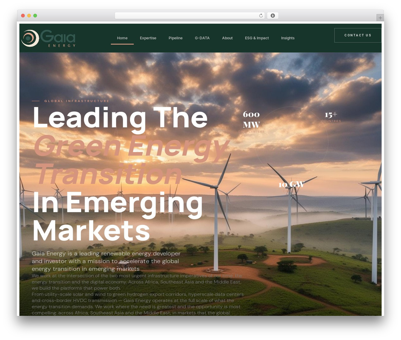 Hello Elementor WordPress theme - gaiaenergyre.com