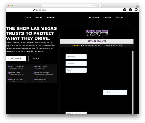 WordPress theme Showcase Pro - purpleflareagency.com