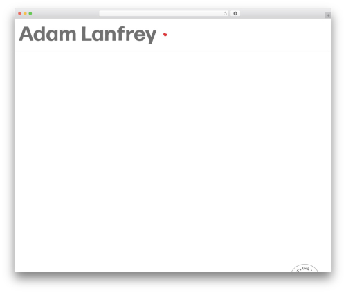 WordPress theme  - adamlanfrey.com