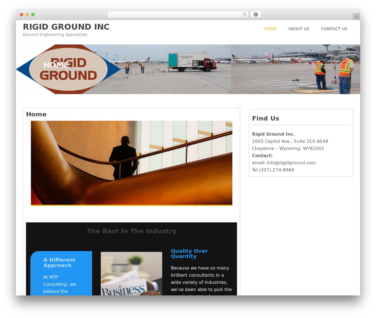 WordPress website theme Ample Construction - rigidground.com