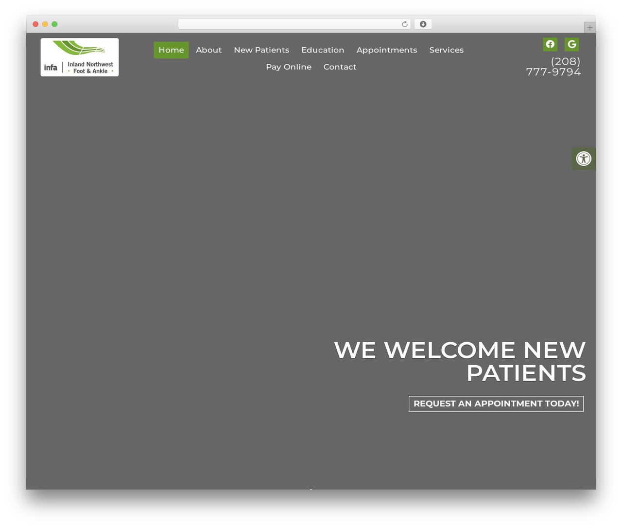 Parallax - Schema theme WordPress - inlandfoot.com