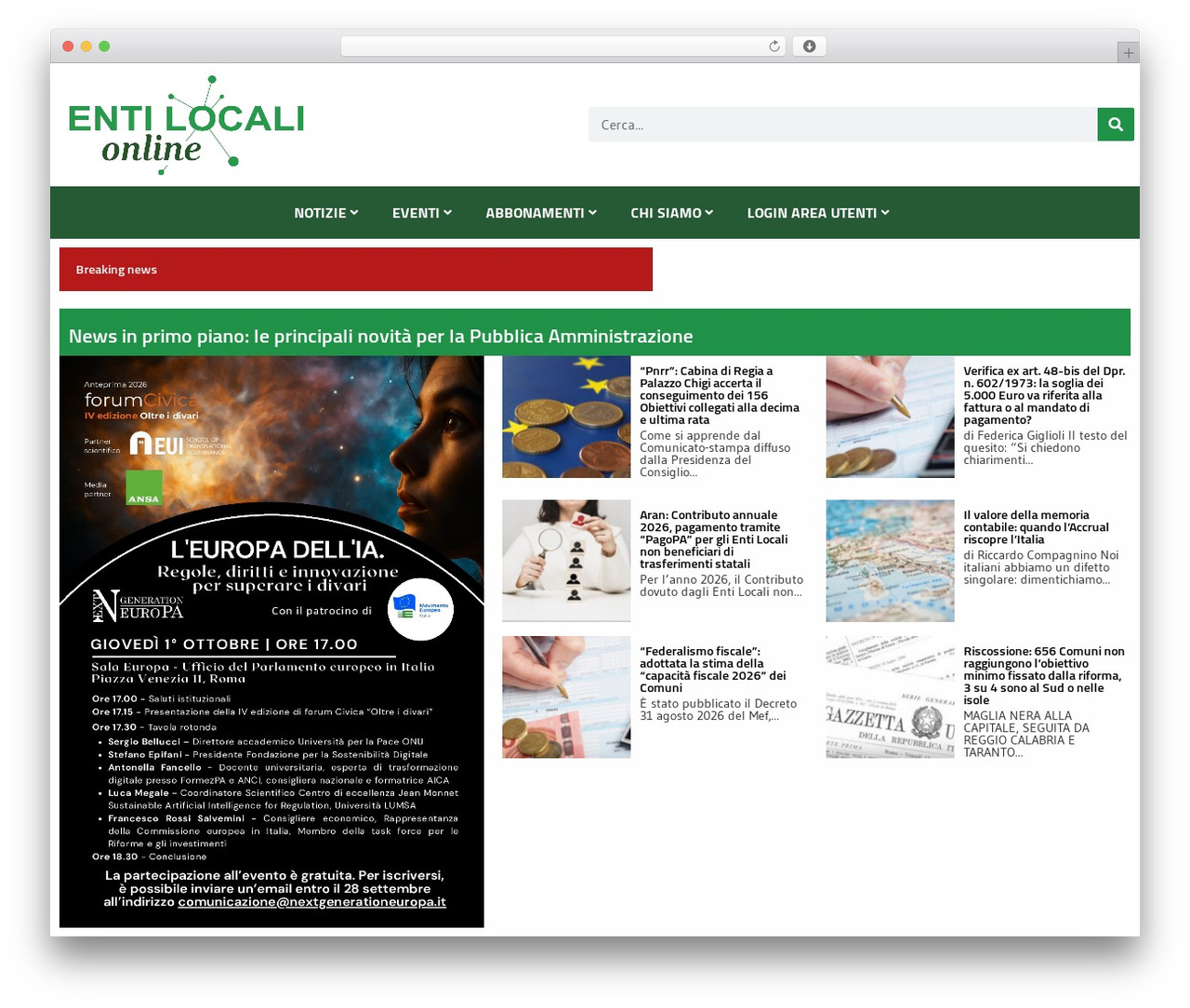 Theme WordPress Hello Elementor - entilocali-online.it