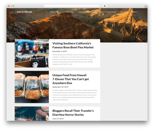 Adaptable Notes WordPress page theme - lostandabroad.com