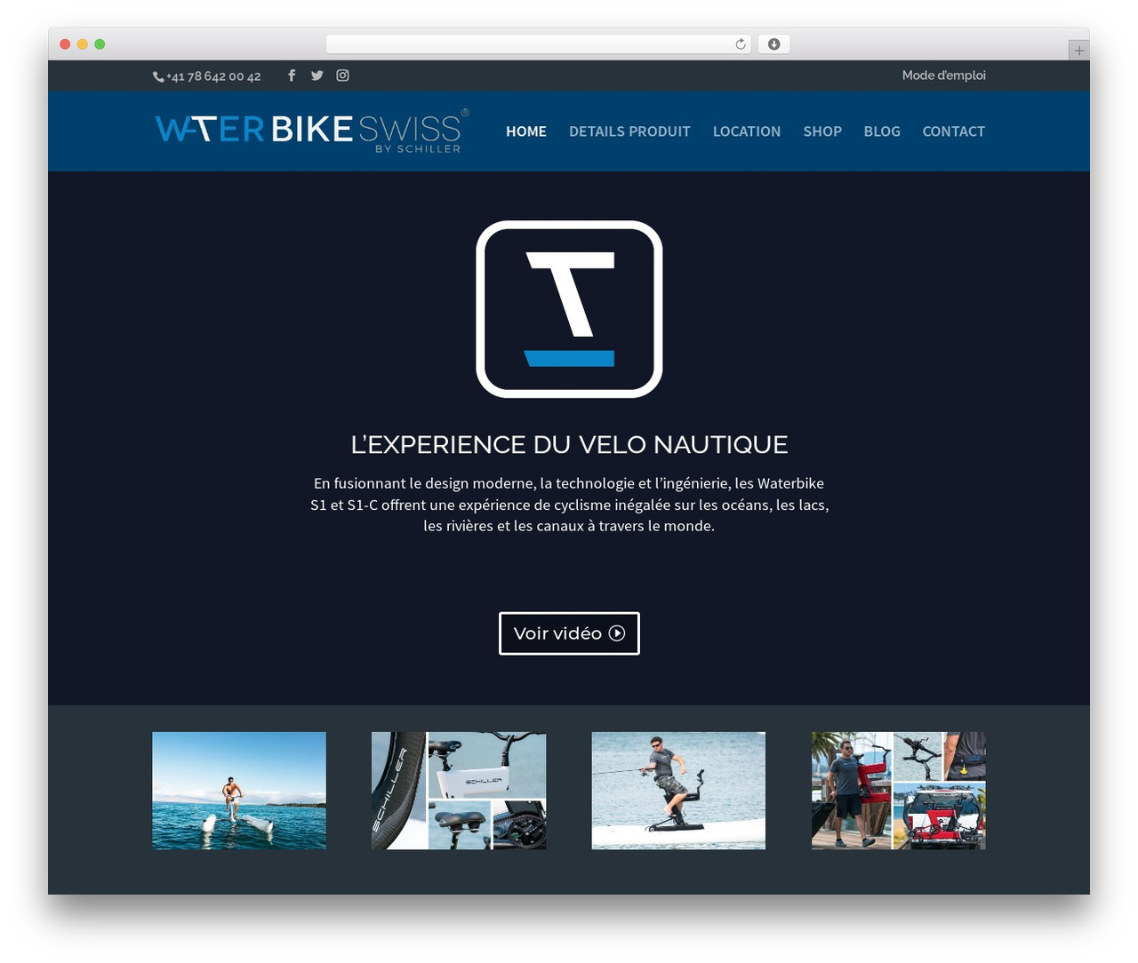 WordPress theme Divi - waterbikeswiss.com