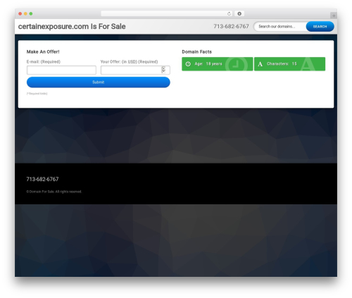 WordPress theme Domain - certainexposure.com