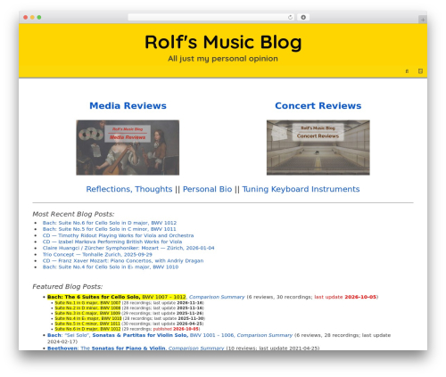 WordPress theme GeneratePress - rolf-musicblog.net