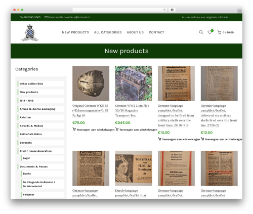Basel WordPress theme - frisianmilitariasellers.com