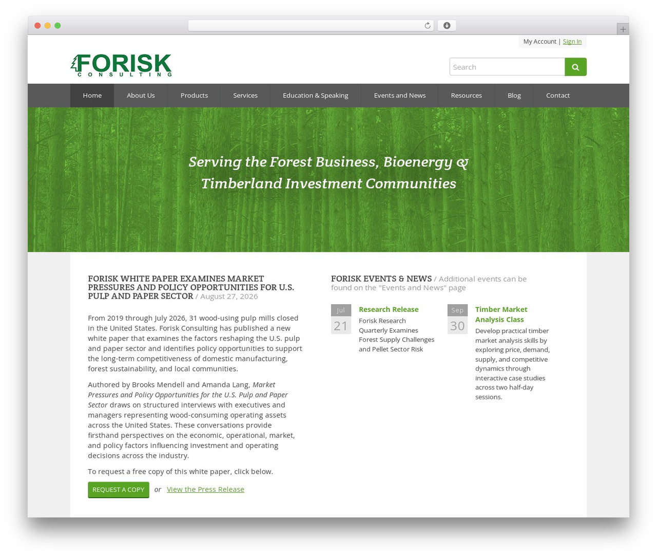 Forisk WordPress theme - forisk.com Forisk WordPress theme - forisk.com