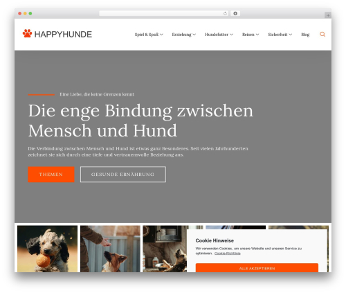 Hello Elementor WordPress theme - happyhunde.net