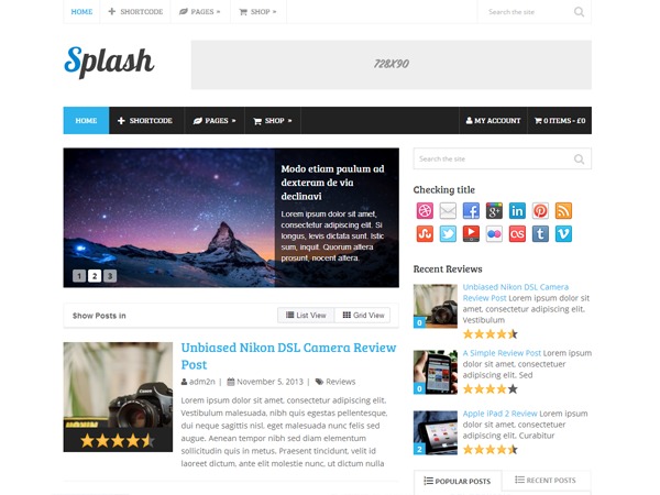Splash WordPress store theme Splash WordPress store theme