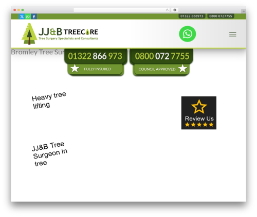Checkatrade widget WordPress plugin - jjandbtreecare.co.uk
