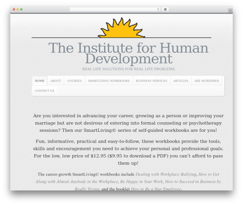 WordPress theme Builder - theinstituteforhumandevelopment.com